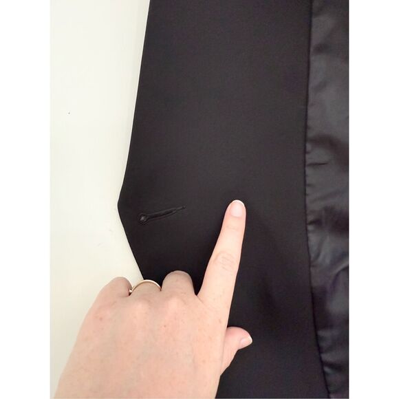 Kristina Mak Womens Black Gold Button Double Breasted Military Style Blazer XS - Picture 4 of 5